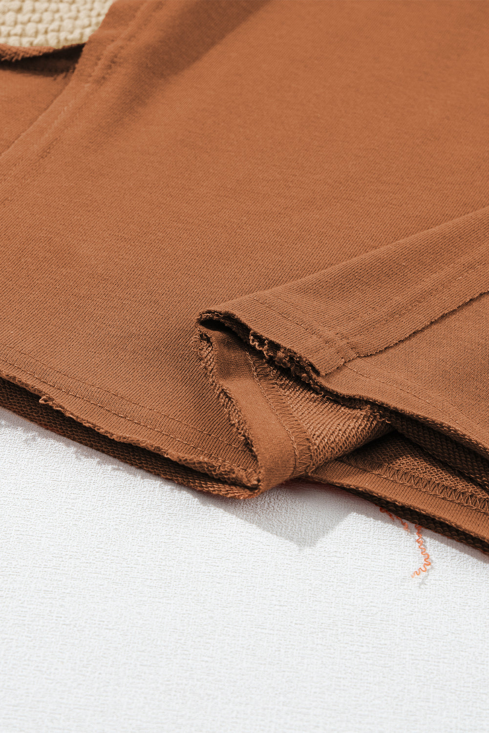 Parchment Contrast Sleeves Patchwork Colorblock Hoodie