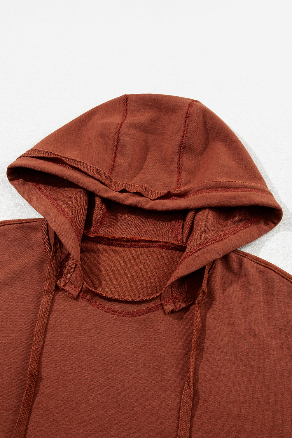 Parchment Quilted Patchwork Exposed Seam Hoodie