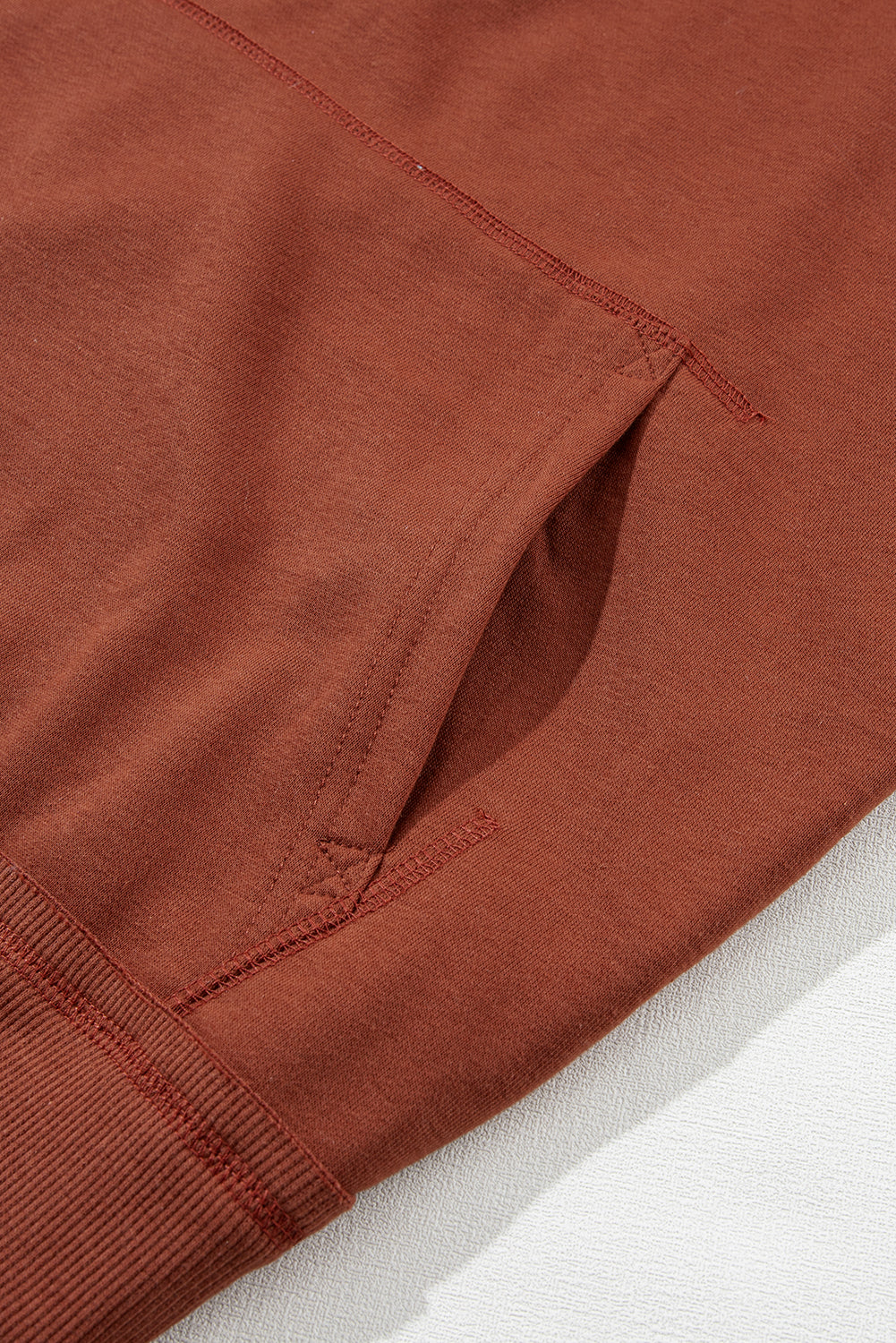 Parchment Quilted Patchwork Exposed Seam Hoodie
