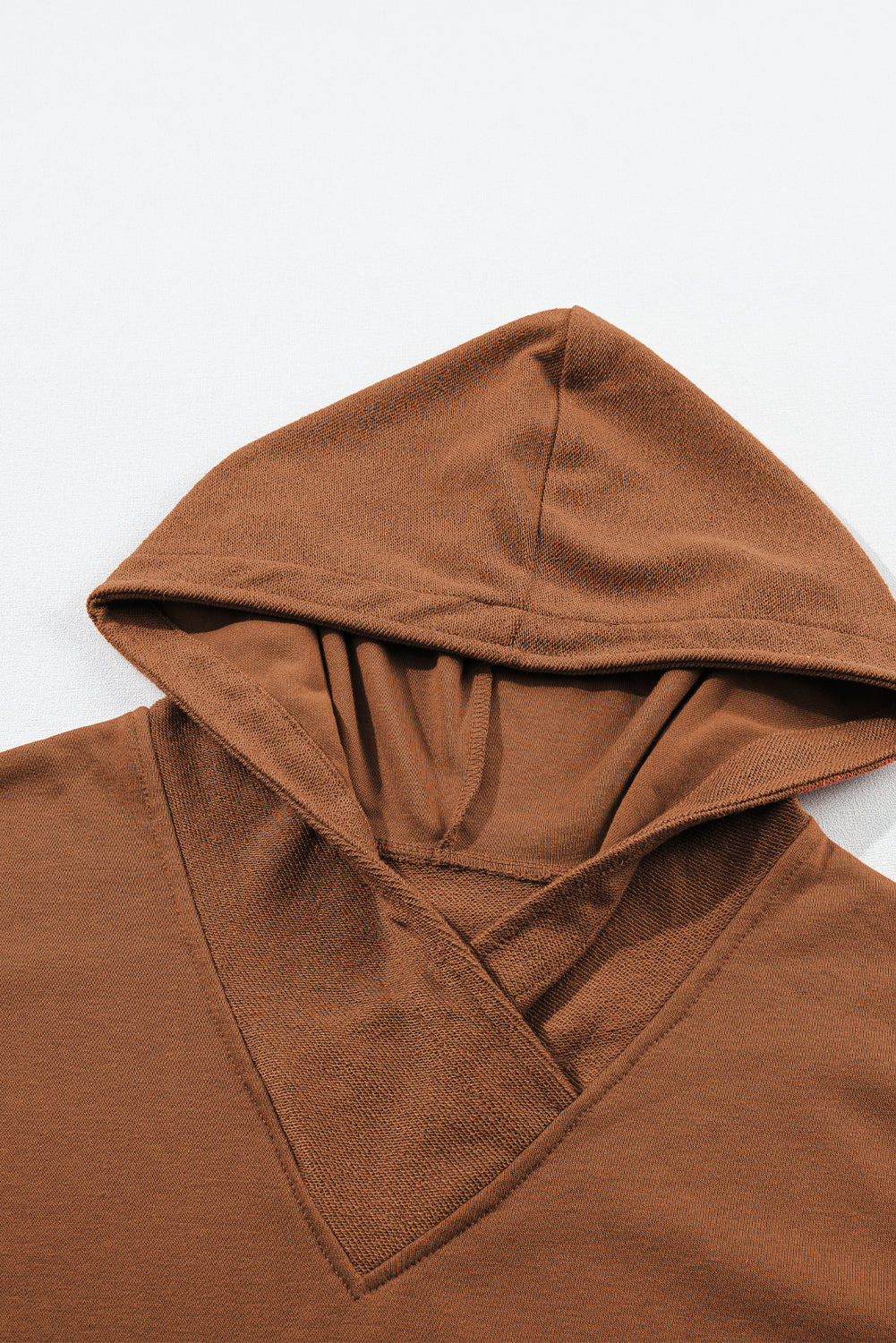Parchment Contrast Sleeves Patchwork Colorblock Hoodie