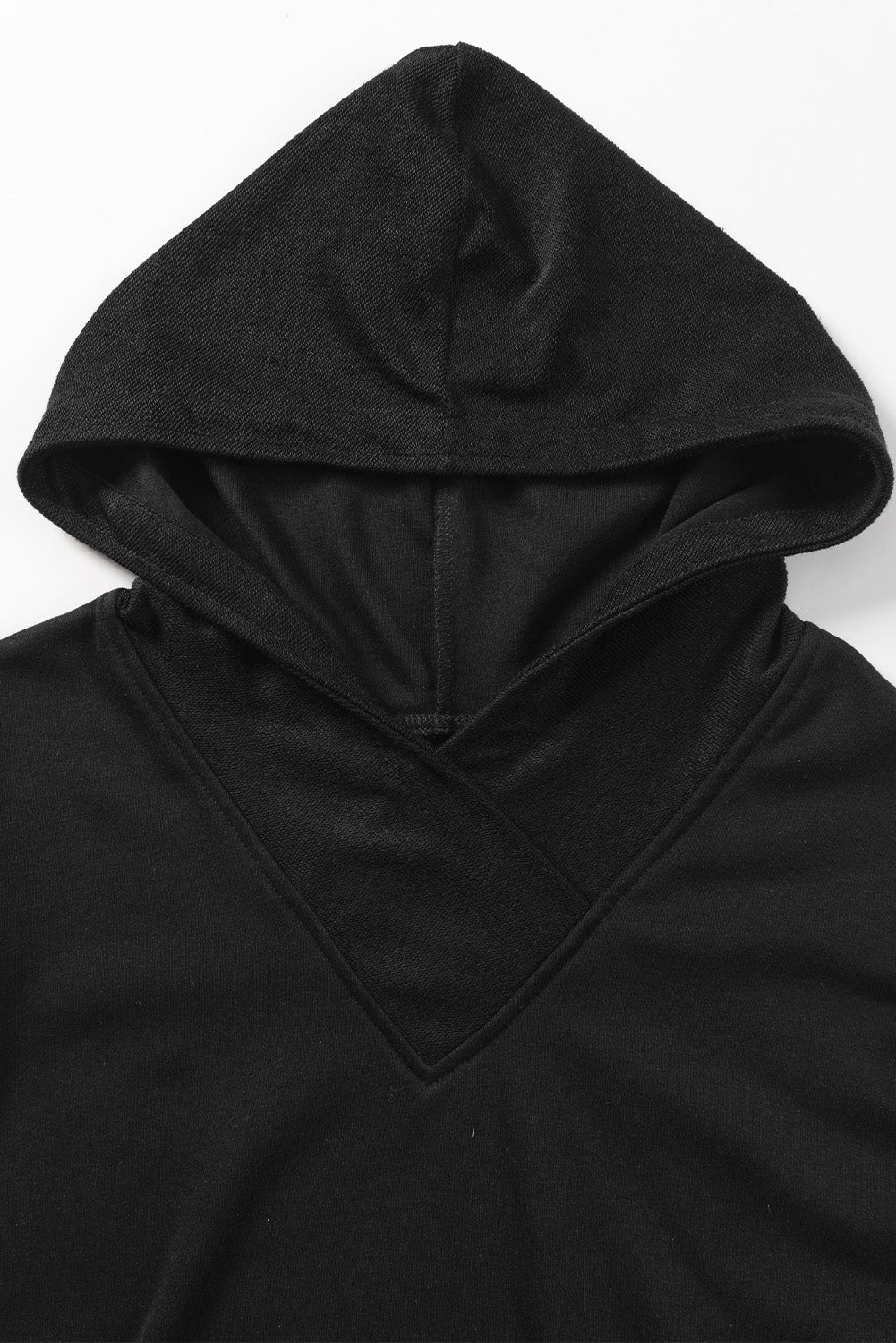 Parchment Contrast Sleeves Patchwork Colorblock Hoodie