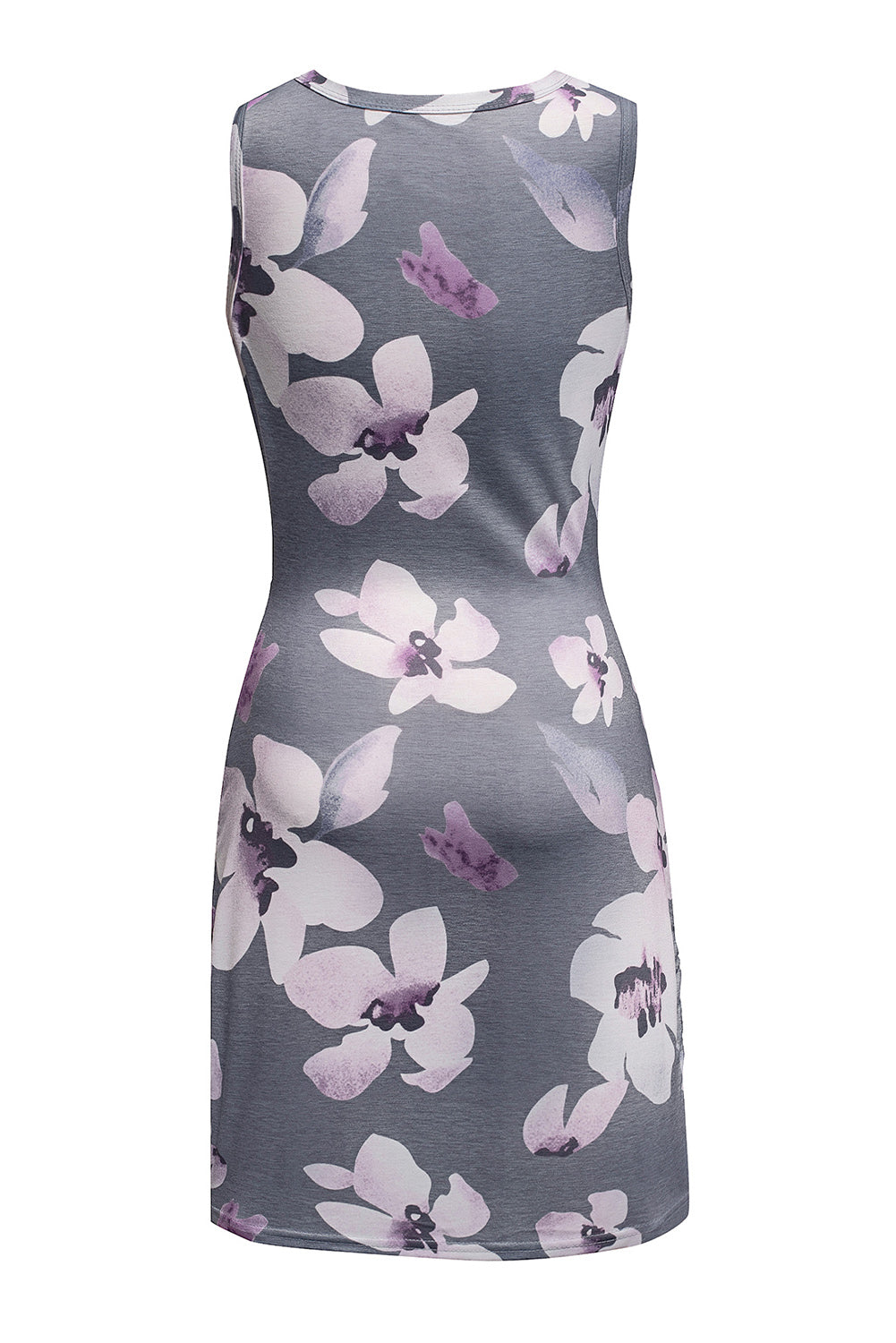 Multicolor Tie-dye Print Hollow Out Twist Bodycon Mini Dress
