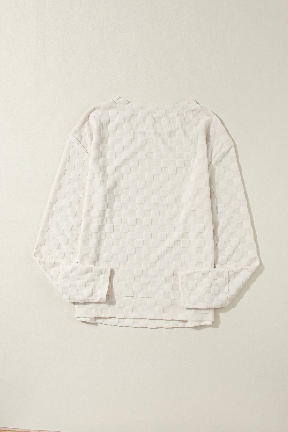 Black Solid Textured Thumbhole Sleeve Top