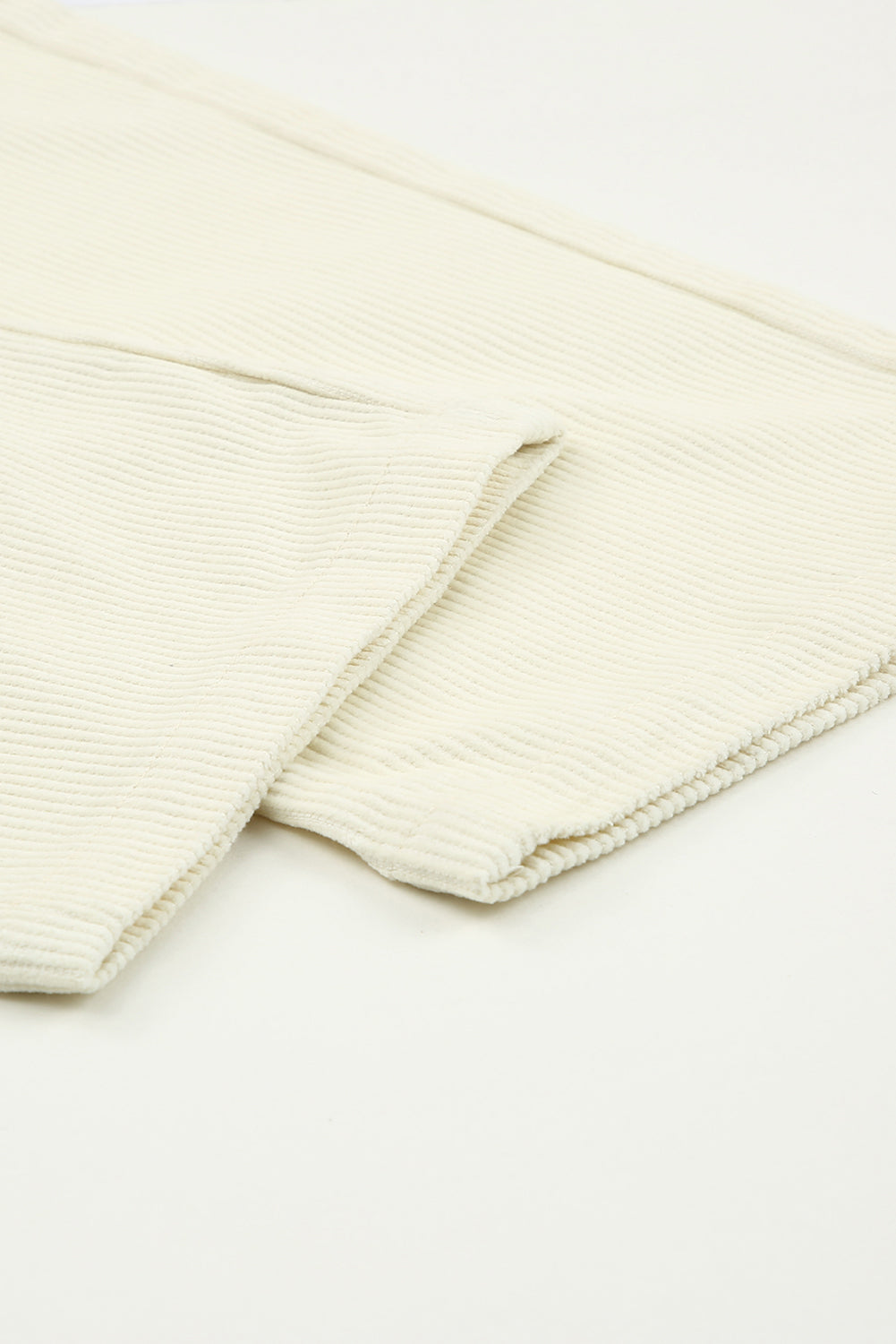 Black Corduroy High Waist Straight Leg Pants