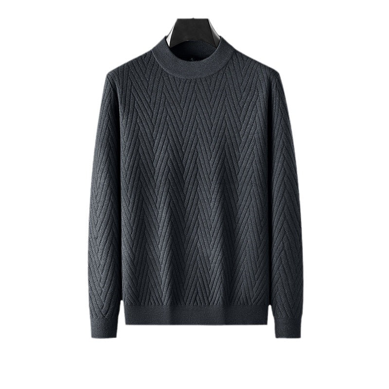 Autumn And Winter Men's Casual Knitted Sweater Loose Round Neck