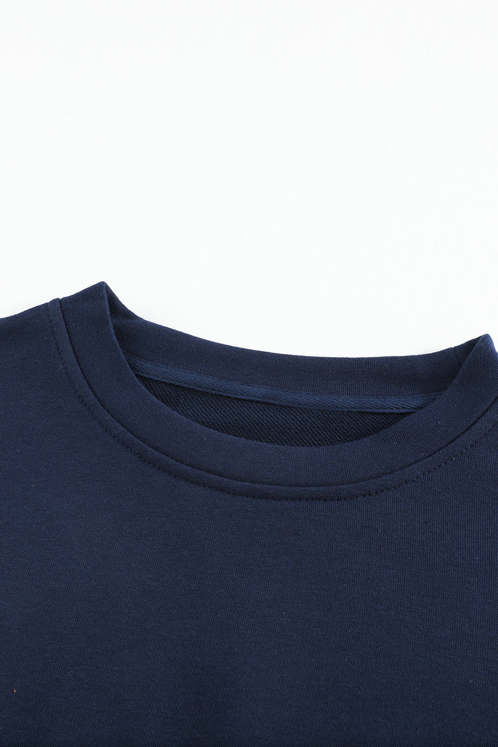 Colorblock Orange Contrast Stitching Sweatshirt with Slits