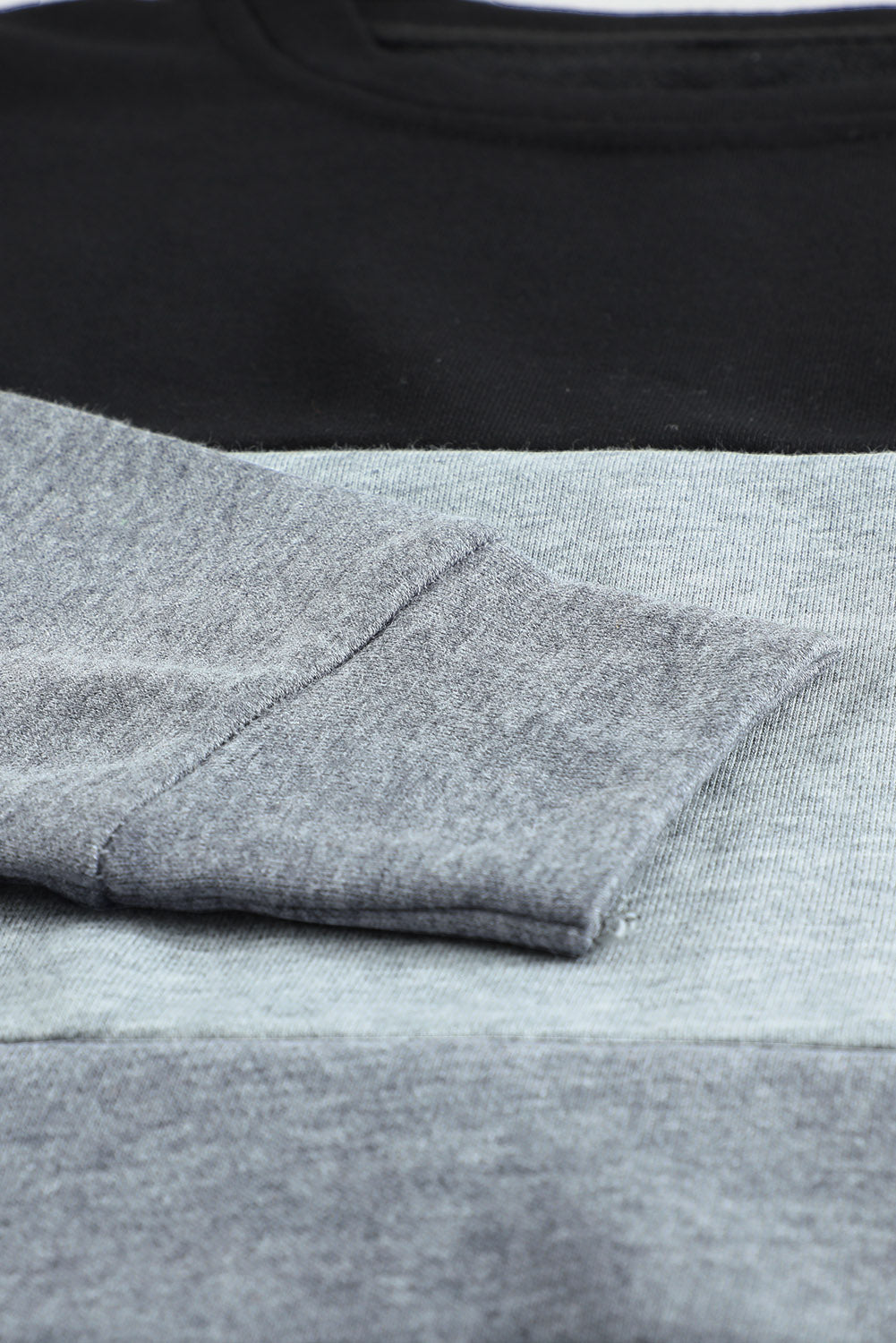 Colorblock Orange Contrast Stitching Sweatshirt with Slits