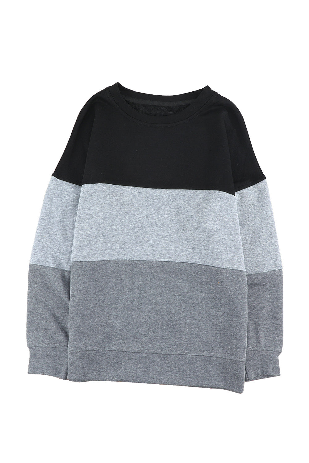 Colorblock Orange Contrast Stitching Sweatshirt with Slits