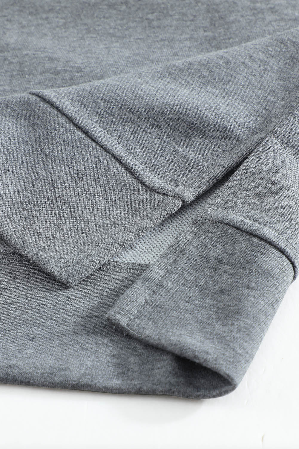 Colorblock Orange Contrast Stitching Sweatshirt with Slits