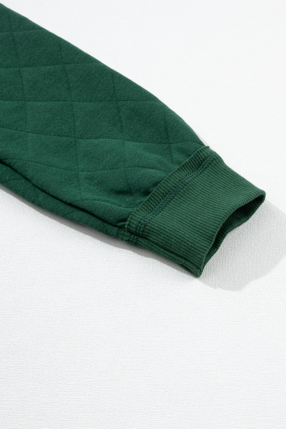 Parchment Quilted Patchwork Exposed Seam Hoodie