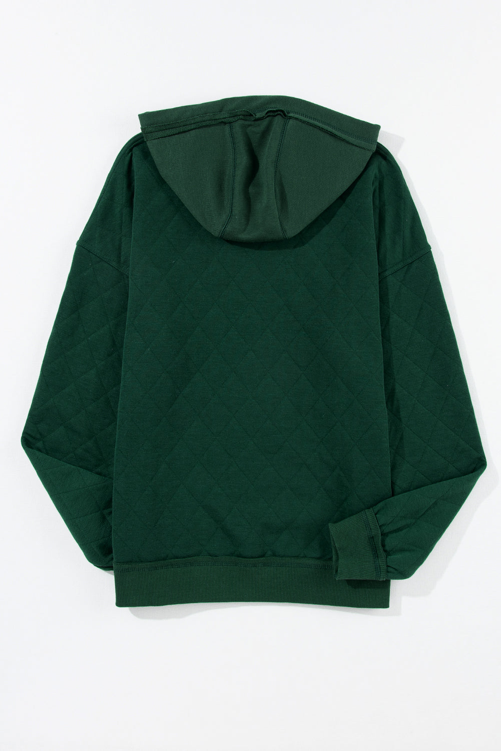Parchment Quilted Patchwork Exposed Seam Hoodie