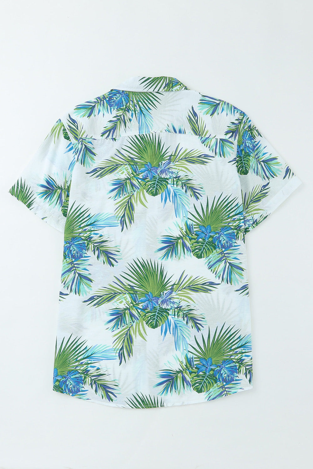 Green Men Short Sleeve Casual Hawaiian Shirt