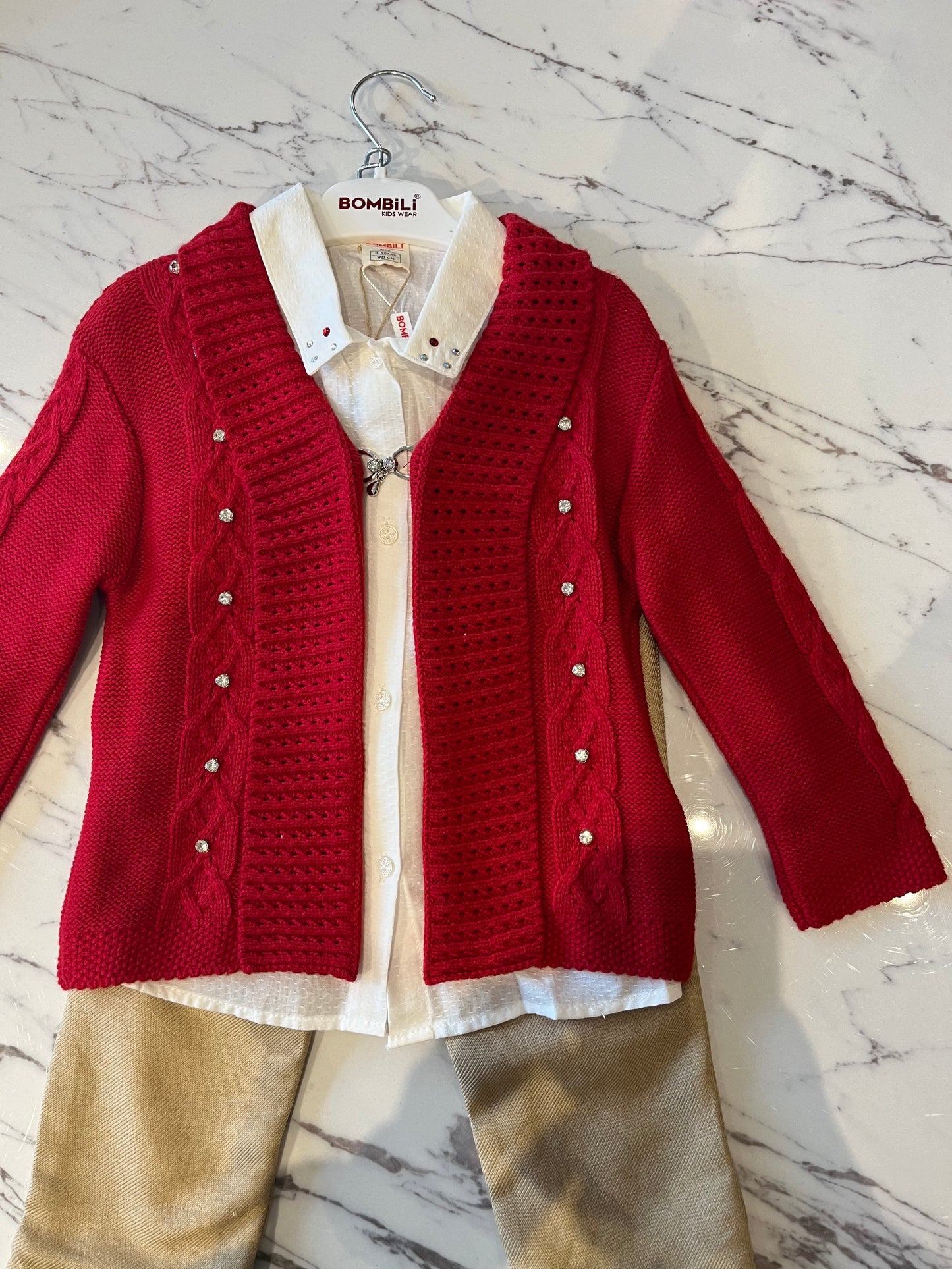 Red cardi set