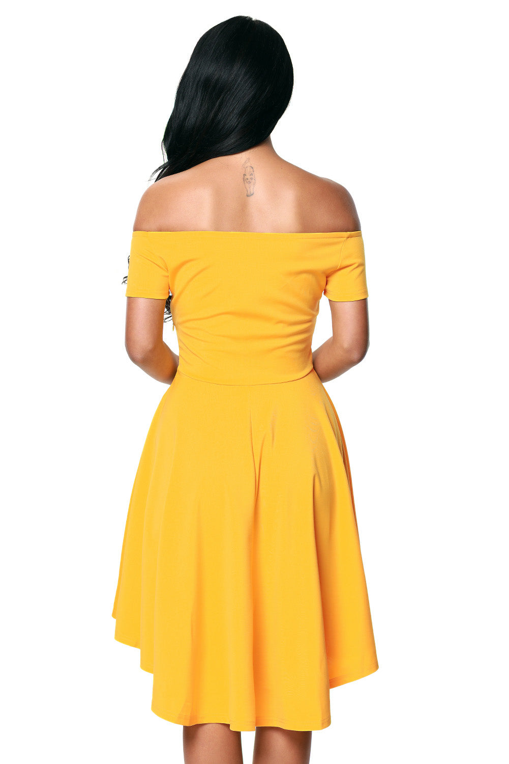 Yellow All The Rage Skater Dress