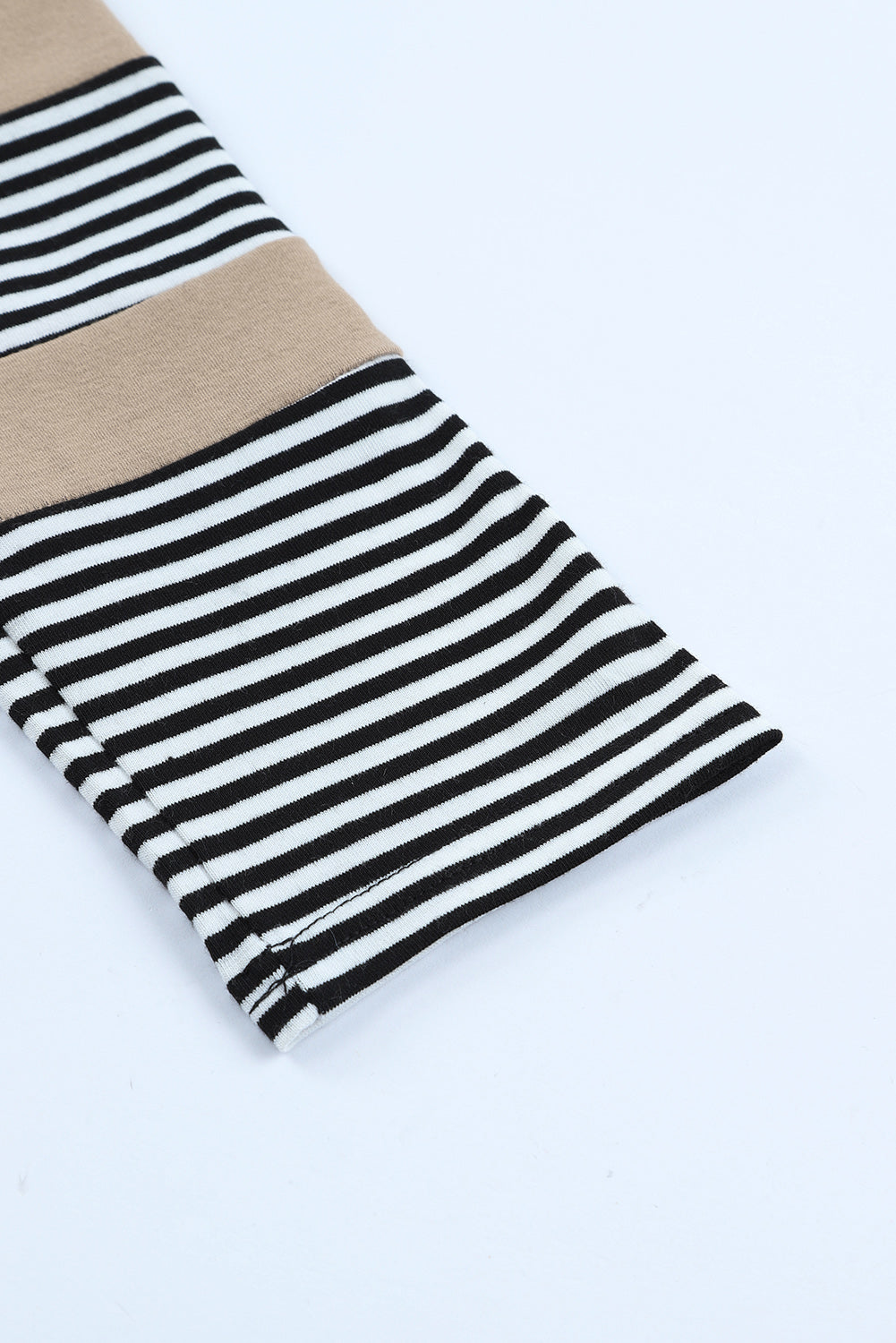 Black Pinstripe Patch Pocket Top