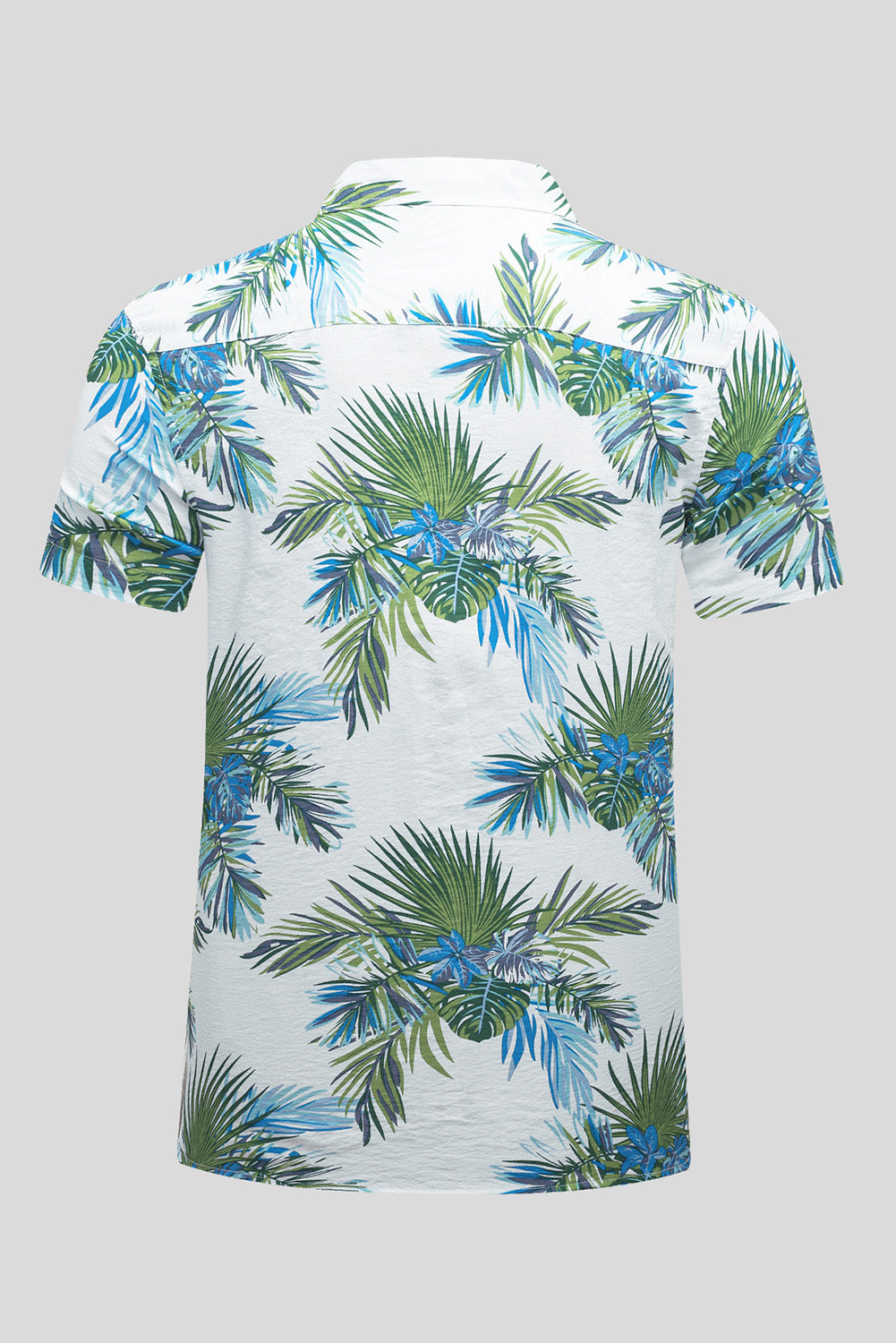 Green Men Short Sleeve Casual Hawaiian Shirt