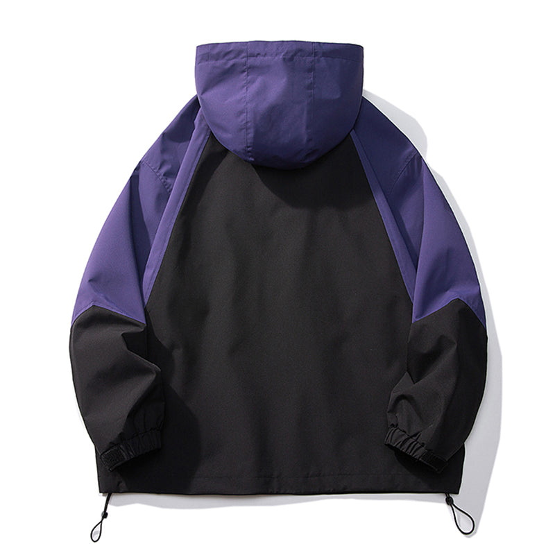 Fashion Colorblock Shell Jacket Men